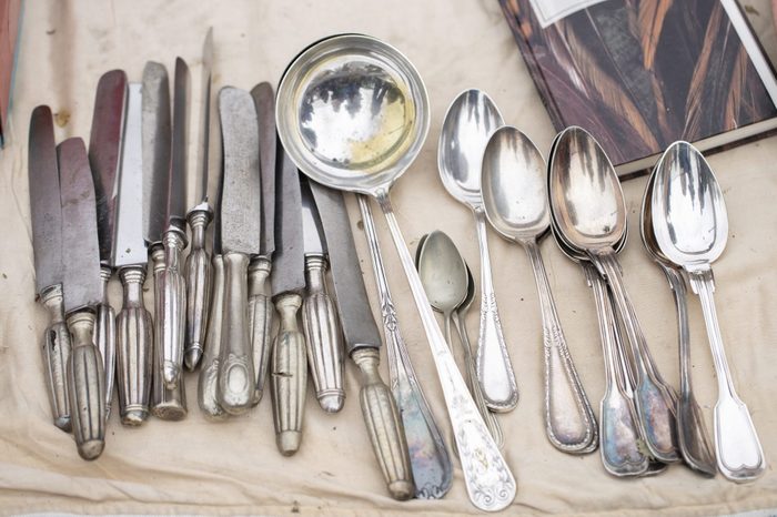Cutlery that needs to be polished