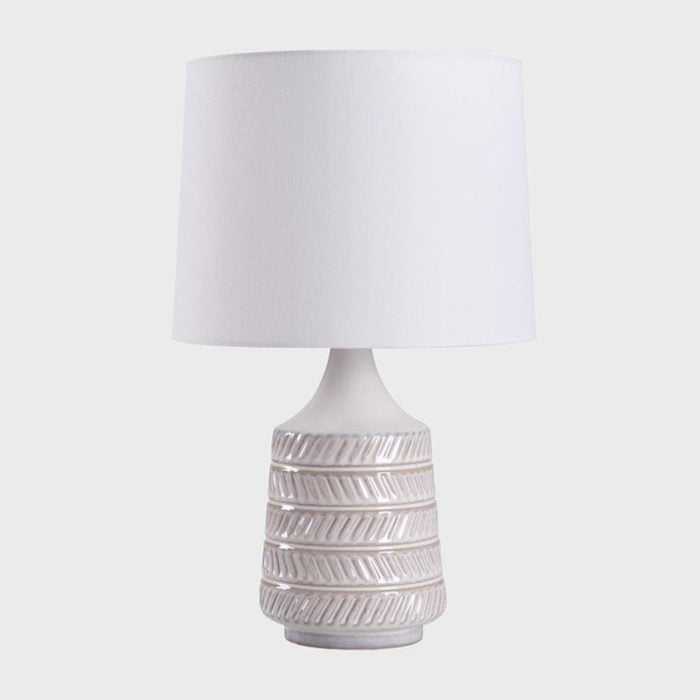 12 Modern Table Lamps That Are Trending, Camille Textured Ceramic Table Lamp