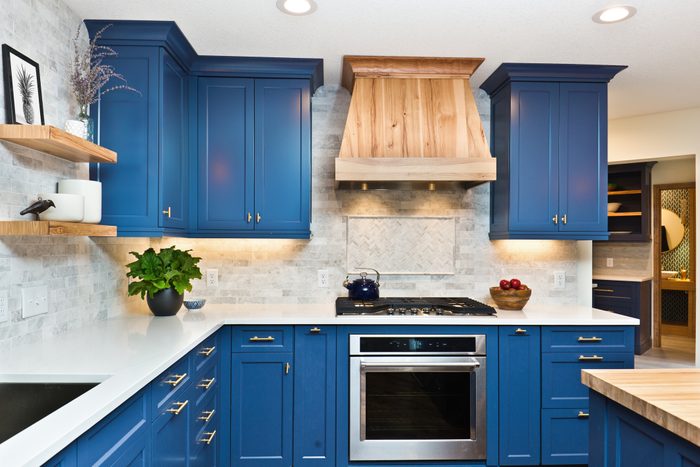 Home Improvement Remodeled Contemporary Kitchen design beautiful blue kitchen cabinets