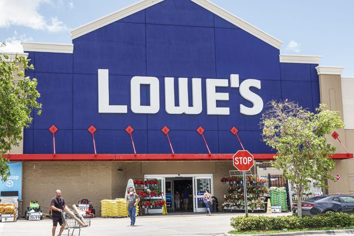 Florida, Miami Hialeah, Lowe's big box hardware store entrance with shoppers