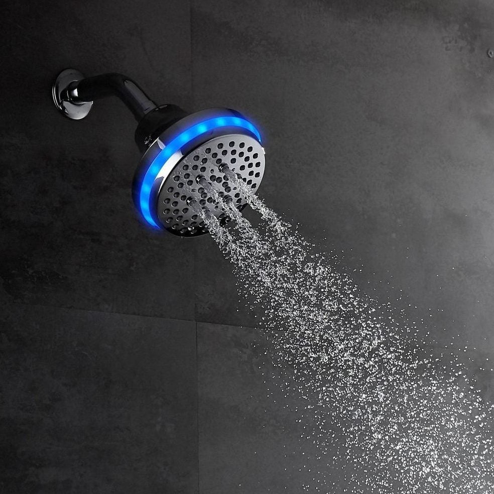7Color LED Water-Saving Sensor Polished Bathroom Sprinkler Shower Head Gift