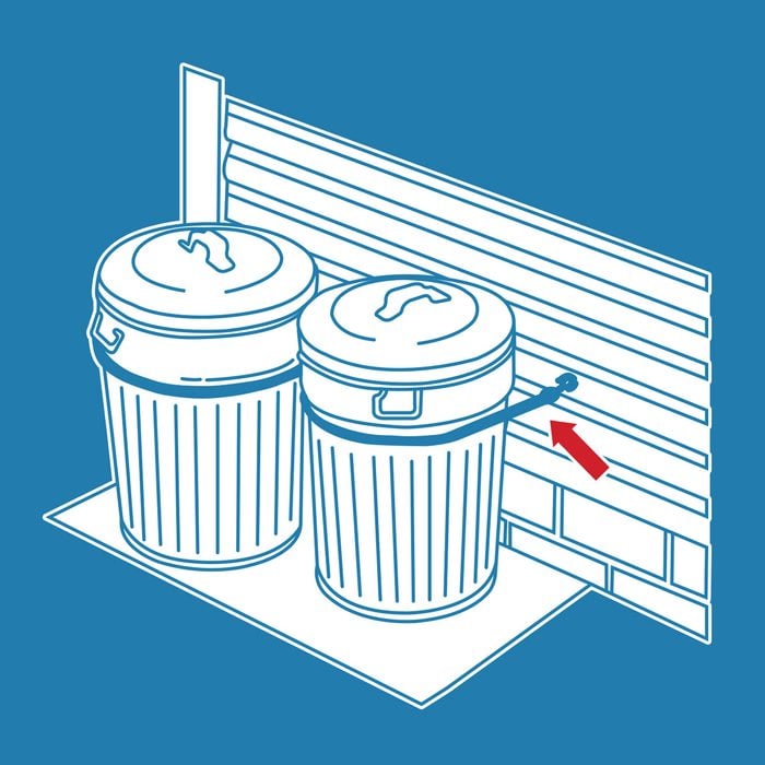 14 Tips And Tricks For Trash Cans: No Tip Trash Can Securing Cable