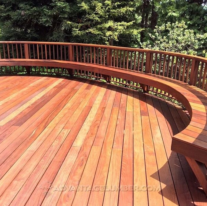 Built In Seating Deck Railing Idea