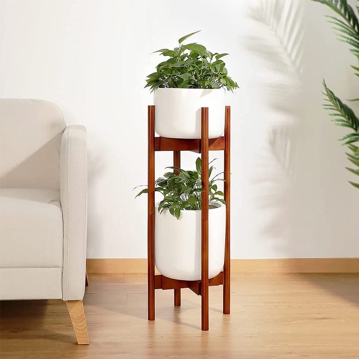 Indoor Plant Stands Tier Tall Plant Stand, Mid Century Bamboo Plant Stand