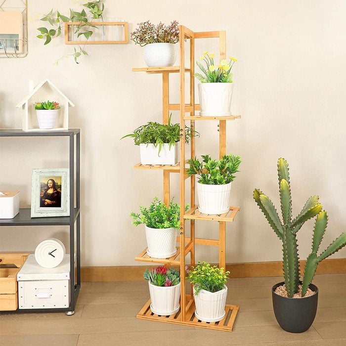 Rossny Plant Stand, Bamboo Plant Stands For Indoor Plants