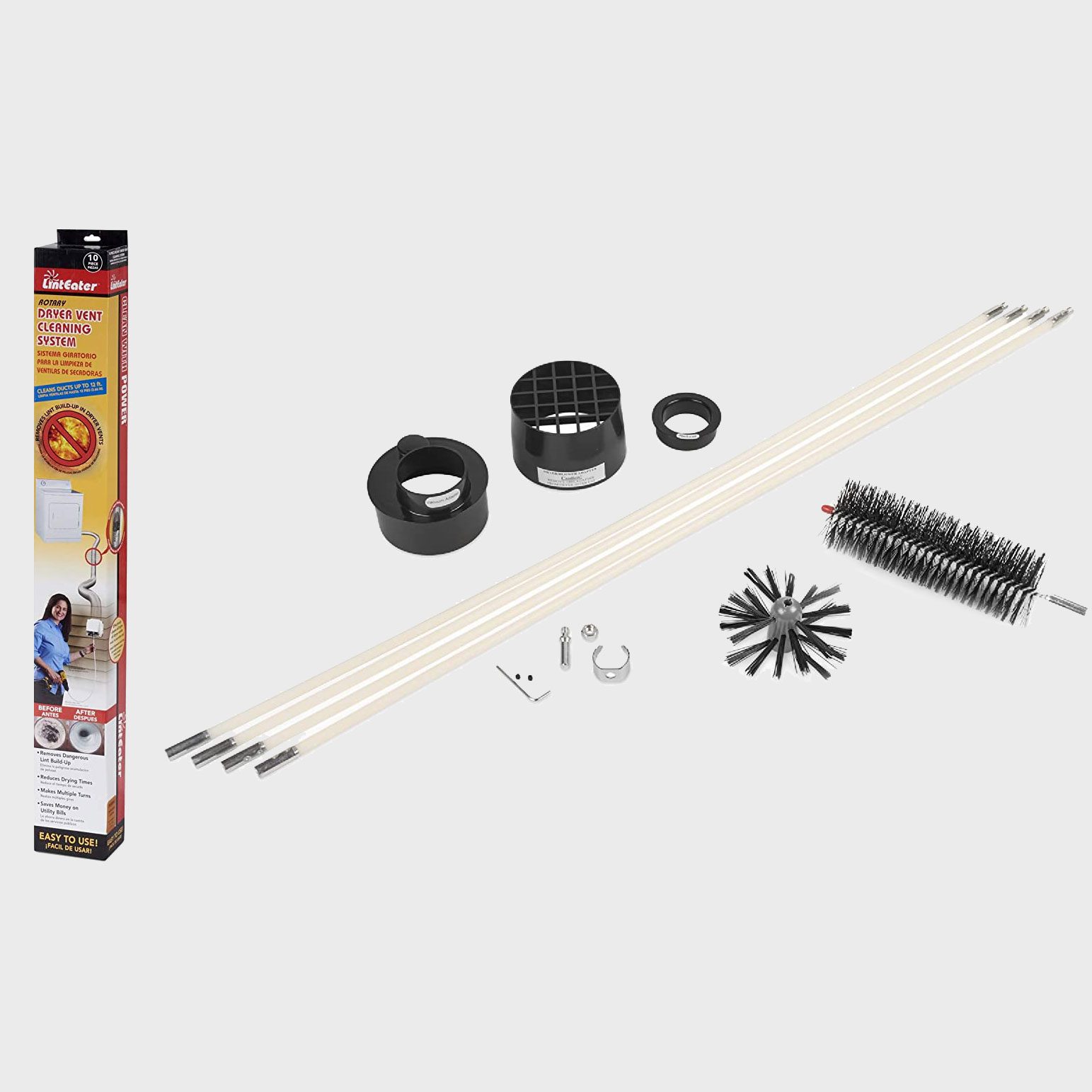 Mountain Trades Dryer Vent Cleaner Kit Vacuum Attachment and Dryer Vent  Brush 
