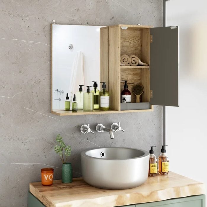 Alqi Bathroom Mirror Cabinet With Wall Mounted Medicine Cabinet
