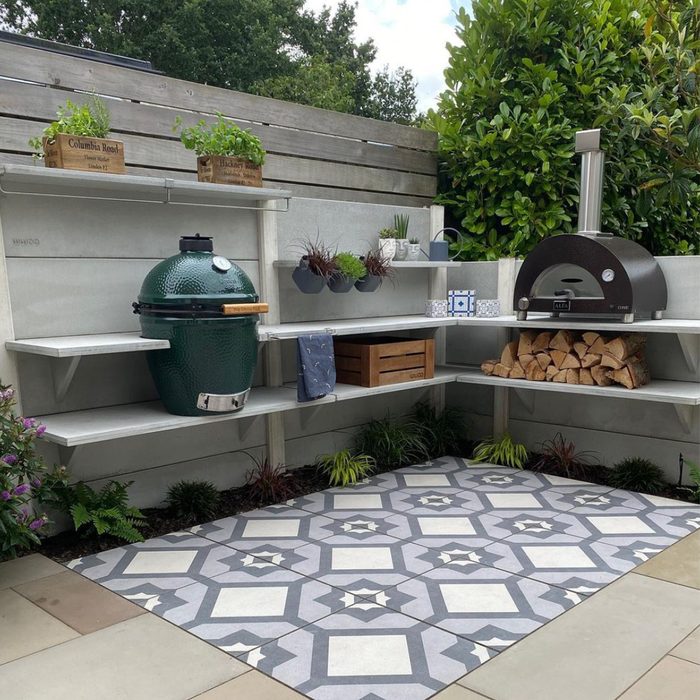 Double Shelf Outdoor Kitchen Courtesy The Outdoor Kitchen Collective Instagram