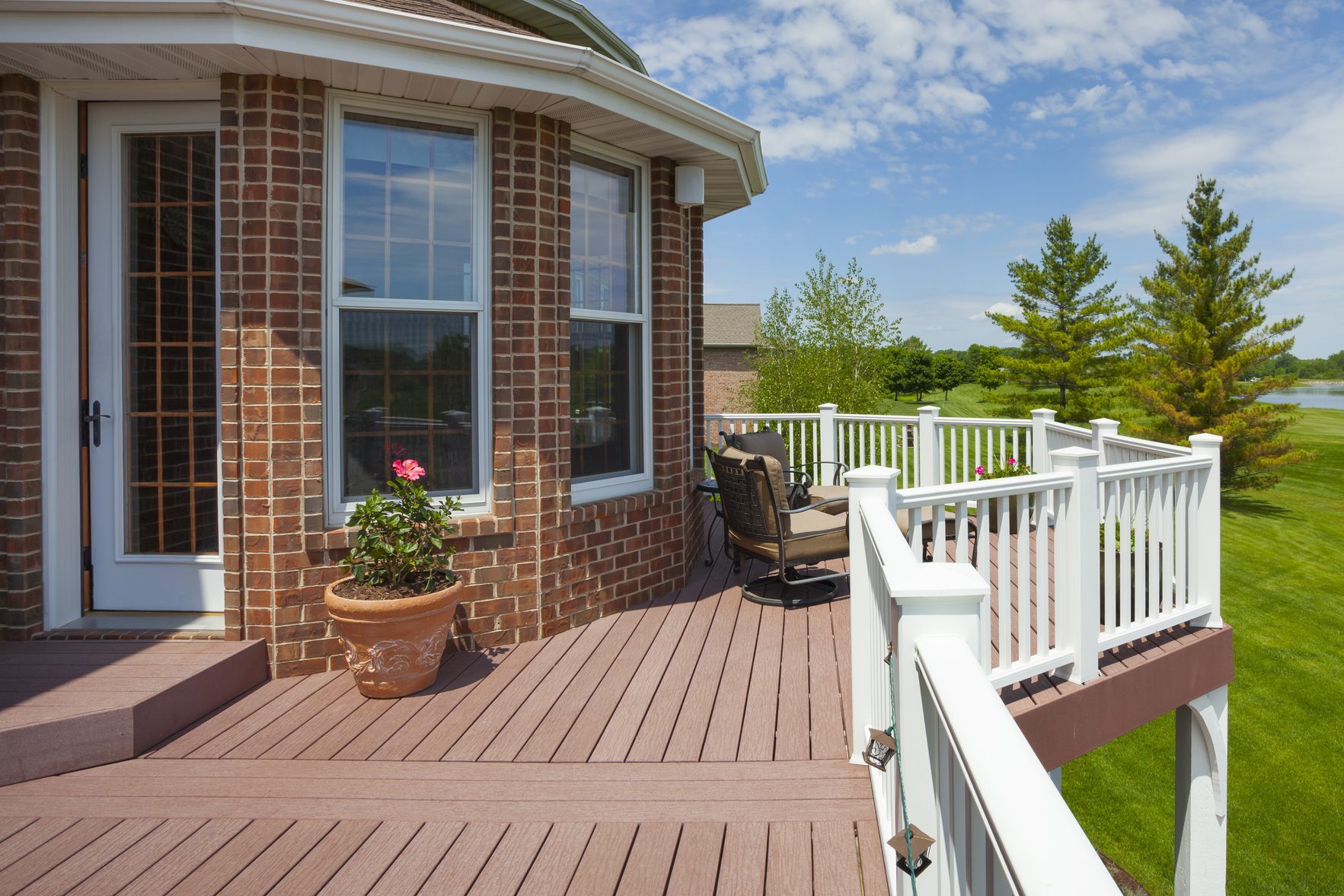 Stunning Home composite Deck With View of Golf Course