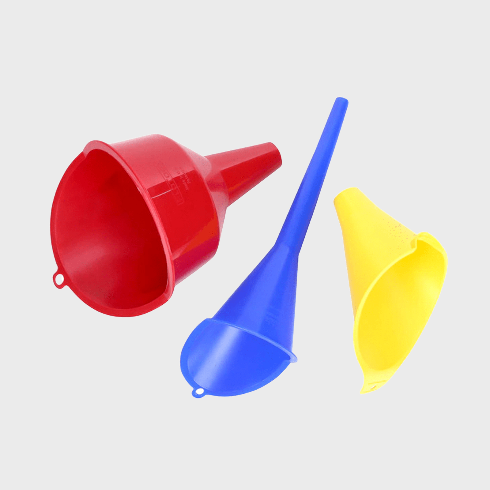 Set of 2 Jumbo Oil Funnels with Flexible Extension and Filter