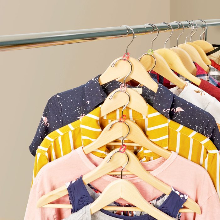 pop can pull tab to hang hangers off of other hangers to increase closet space