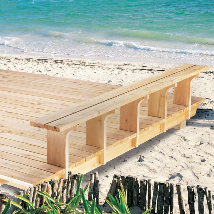 Floating Deck With Bench at beach
