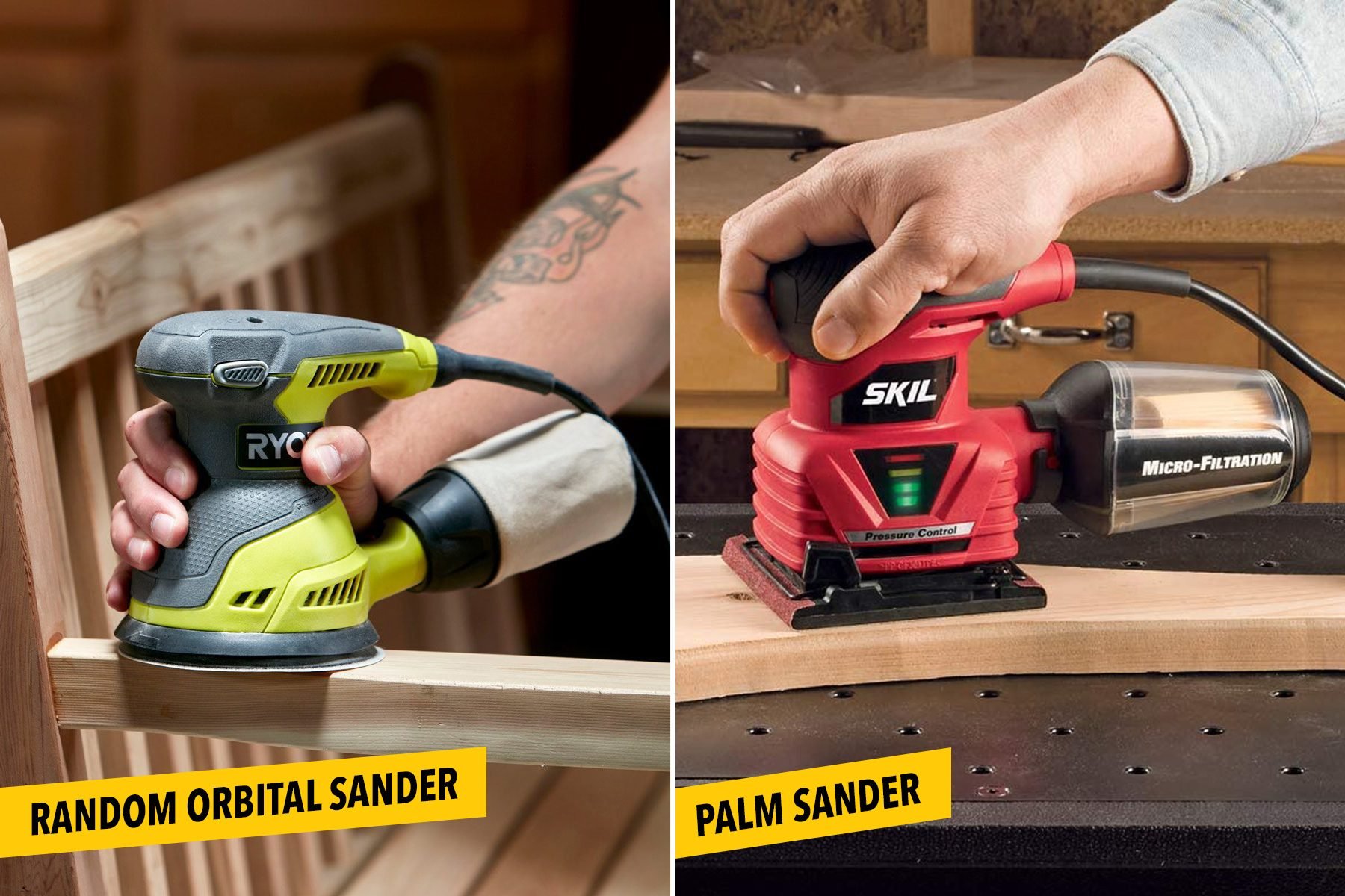 Random Orbit Sander Vs Palm Sander