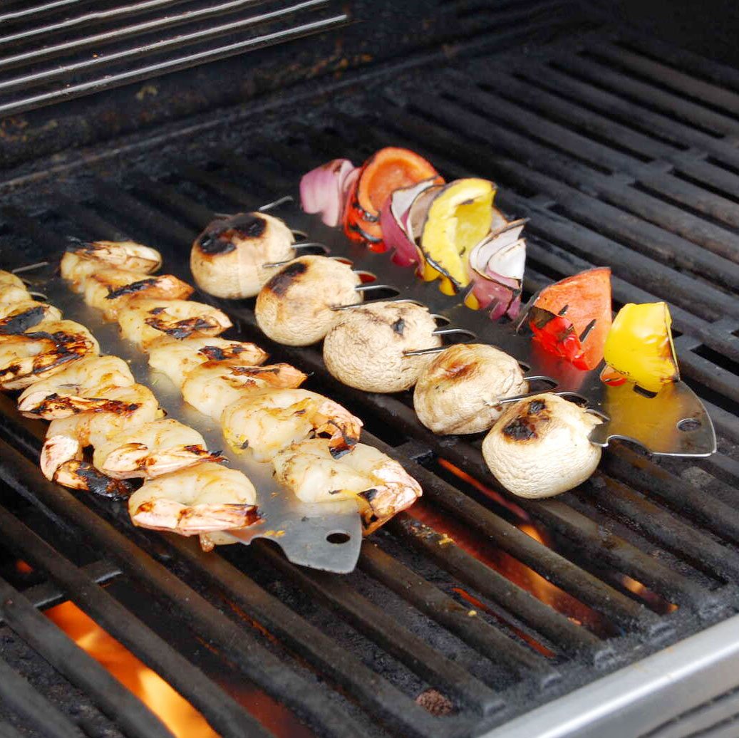 Toh Ecomm Fathers Day Grillers Serve Bbq Skewers Silver Stainless Steel Skewers Via Acehardware.com