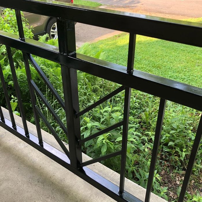 Chevron Detail Porch Railing Idea Courtesy @fossilforgedesign Via Instagram