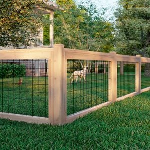 Diy Plan Fence Featuring Metal Railing Panels