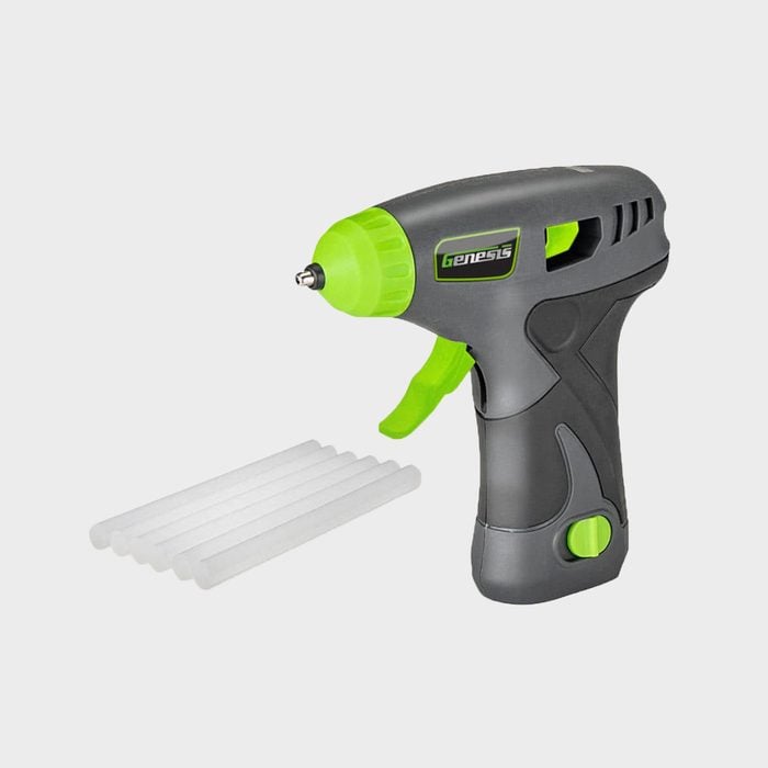 Genesis 8 Volt Lithium Ion Cordless Rapid Heat Up Glue Gun With Battery Pack Charging Stand And 6 Glue Sticks Ecomm Homedepot.com