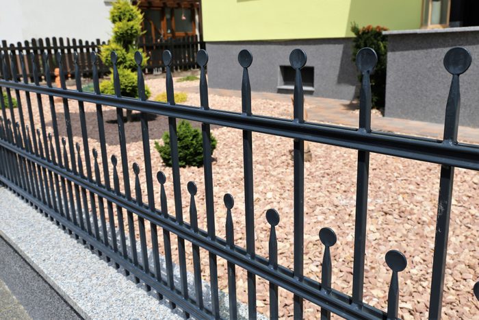 New and modern garden fence