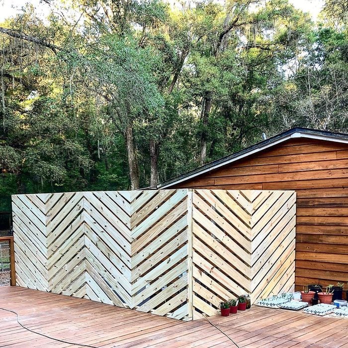 Herringbone Privacy Fence Courtesy @nickscustomwoodworks Via Instagram