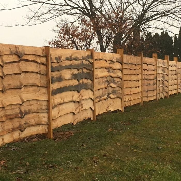 Live Edge Wood Fence Courtesy @woodenlaser Via Instagram