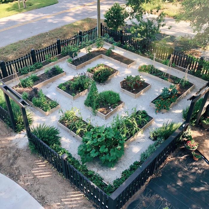 Symmetrical Garden Layout Courtesy @kristen.growing Via Instagram
