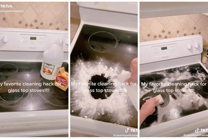 Can This Tiktok Hack Clean A Burnt Glass Stove Top Via @cleaningwithashleybea Tiktok