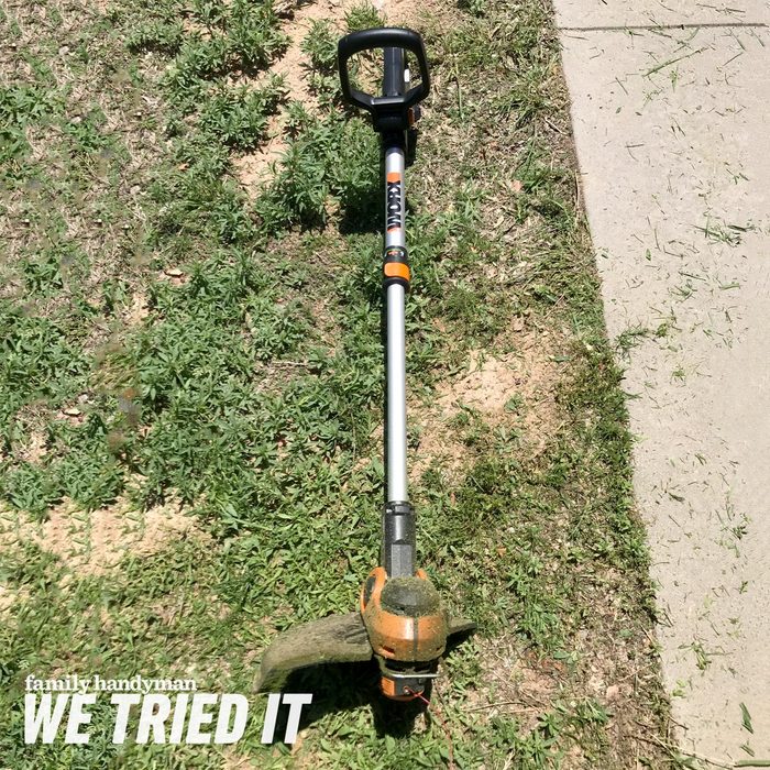Fh We Tried It Cordless String Trimmer in the grass