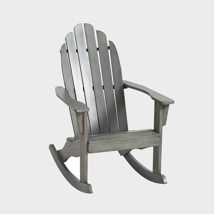 Slatted Wood Adirondack Rocking Chair Ecomm Worldmarket.com