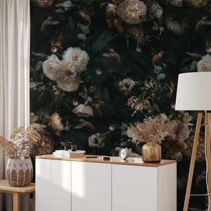 Walls By Crystal Dark Floral Wallpaper