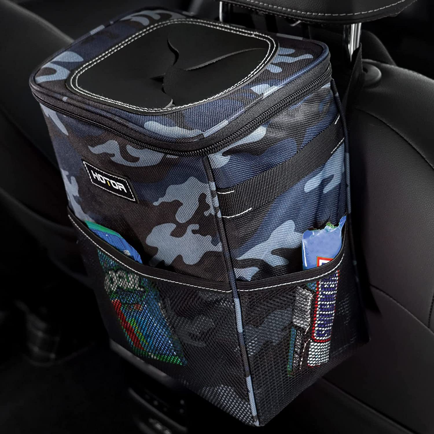 Drive Auto Car Trash Can - Collapsible, Leakproof Garbage Bin with  Adjustable Strap and 20 Trash Bags - Car & Truck Accessories for Men and  Women 