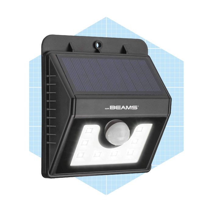 Beams Solar Outdoor Security Motion Sensor Wall Light 
