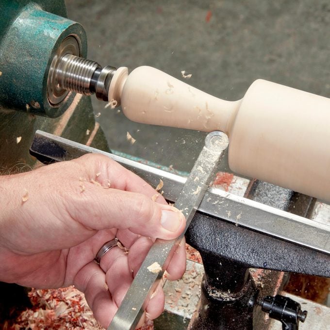 close up of a hand using an Easy Wood Turning Tool