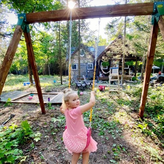 DIY swing with frame