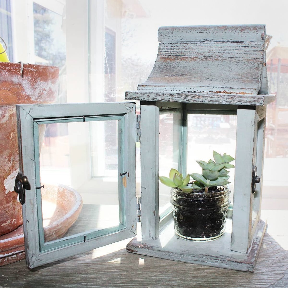 Mini Greenhouse Lantern Courtesy @krisreneeauthor Via Instagram