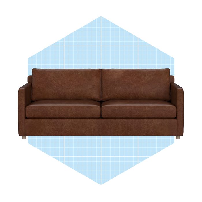 Pacifica Square Arm Leather Sleeper Sofa Ecomm Potterybarn.com