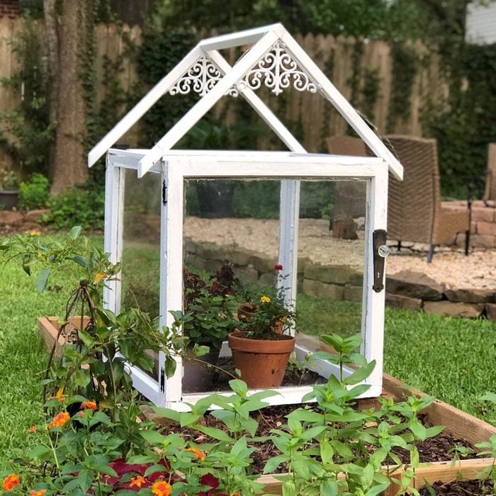 Repurposed Windows Mini Greenhouse Courtesy @thecozycottagelife Via Instagram