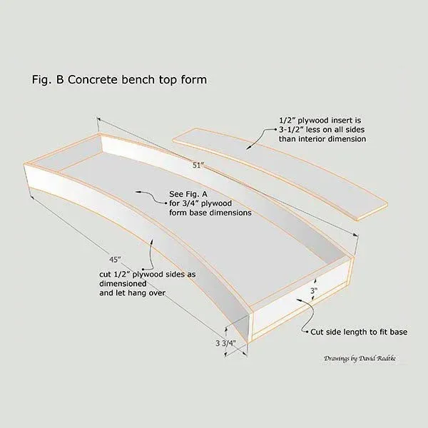 Stone Inlay Concrete Bench Fhm 32