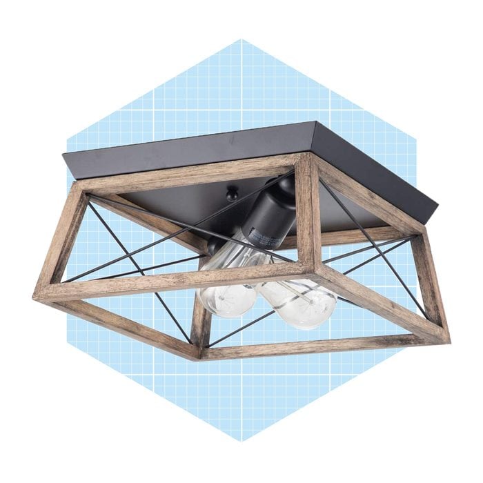 Viluxy Retro Industrial Rectangle Flush Mount Ceiling Light Fixture Ecomm Amazon.com