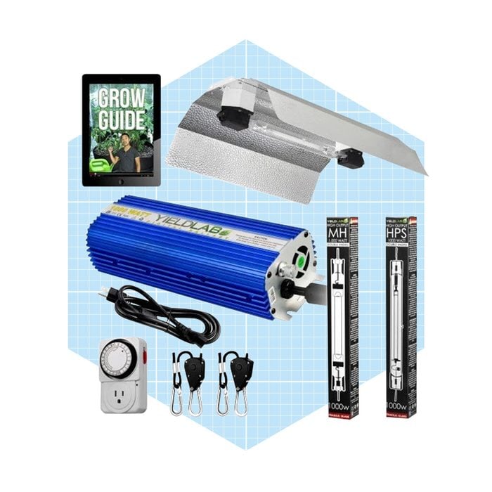 Yield Lab Pro Serie 1000w Hps+mh Double Ended Wing Reflector Complete Grow Light Kit Ecomm Growace.com
