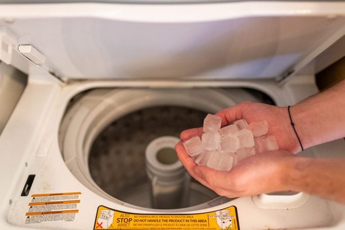 Ice In Washing Machine In Preparation For Hurricane