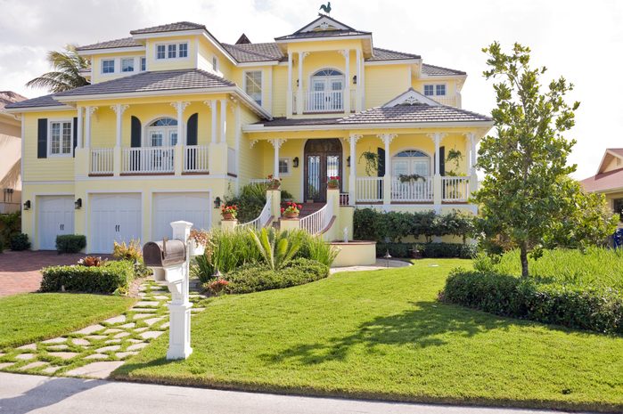 large yellow house exterior