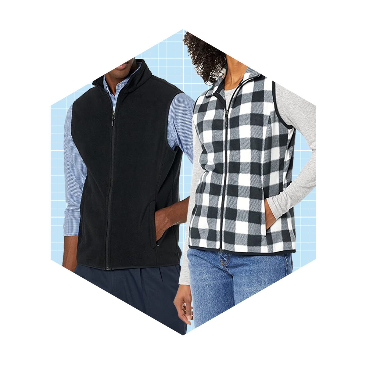 Amazon Essentials Women's And Men's Classic Fit Sleeveless Polar Soft Fleece Vest Ecomm Amazon.com