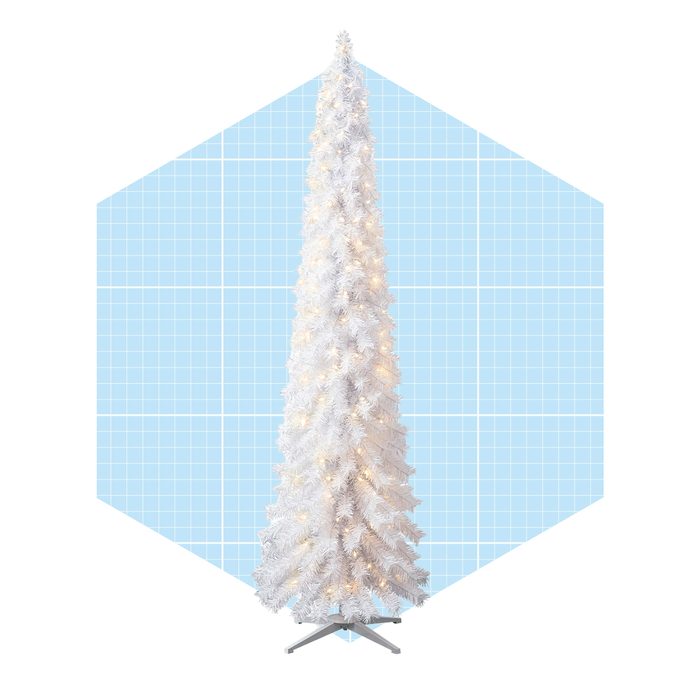 Ashland Pre Lit White Norway Artificial Pencil Christmas Tree