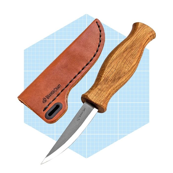 Beavercraft Sloyd Knife C4s 3.14'' Wood Carving Sloyd Knife With Leather Sheath Ecomm Amazon.com