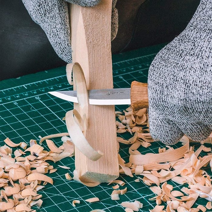 Beavercraft Sloyd Knife C4s 3.14'' Wood Carving Sloyd Knife With Leather Sheath Ecomm Amazon.com