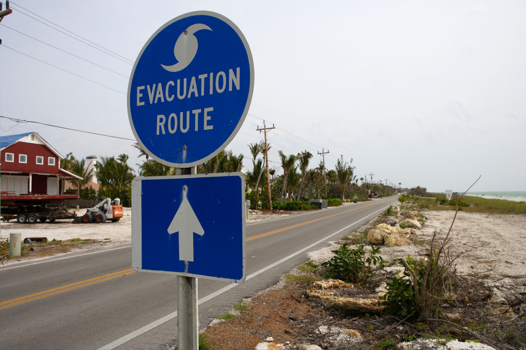 Evacuation Route Sign on Captiva Island