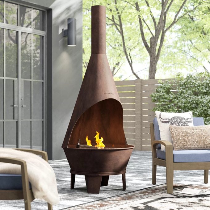 Amabel Steel Wood Burning Chiminea Ecomm Via Wayfair.com