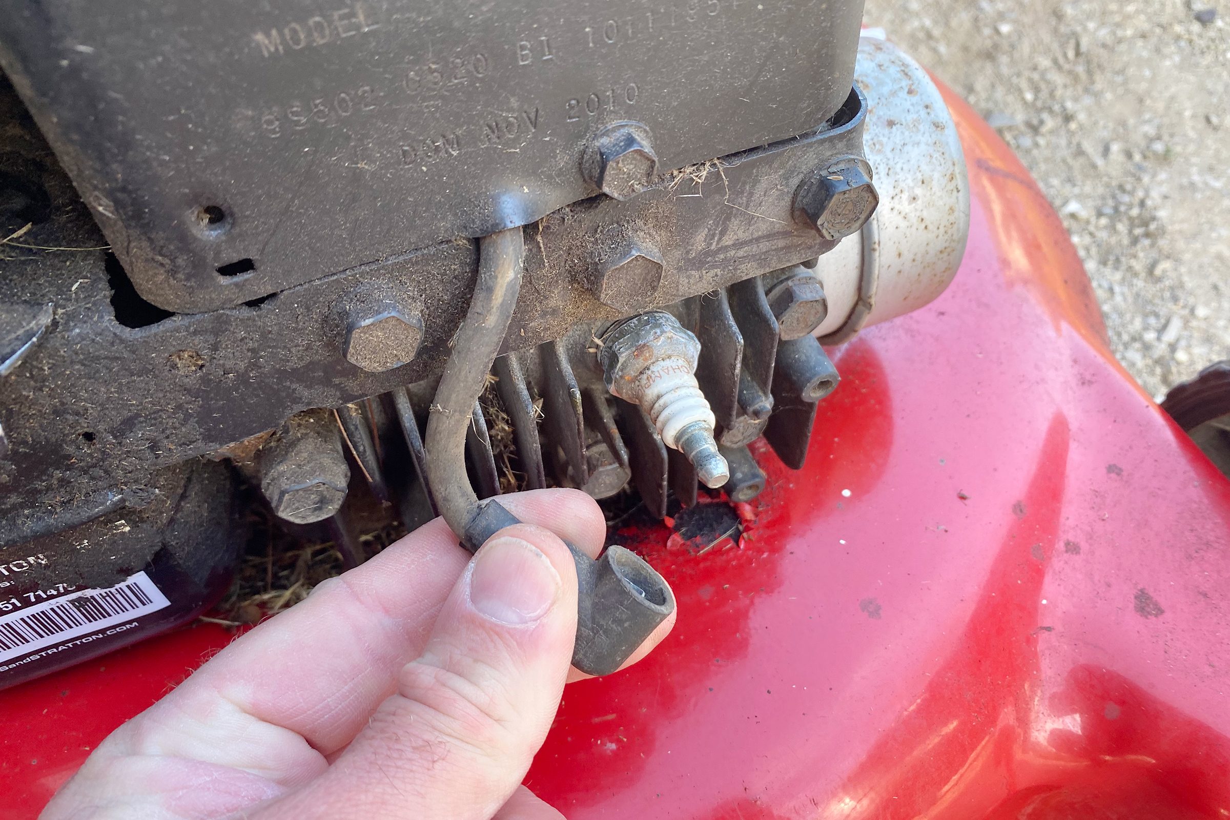 Disconnect the spark plug wire