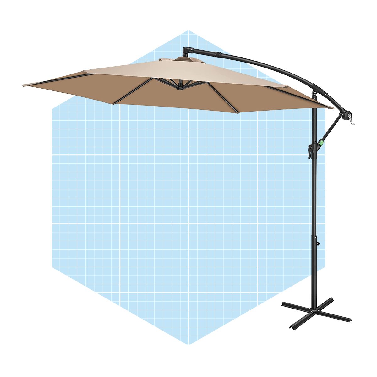 Fruiteam 10ft Patio Offset Cantilever Umbrella Ecomm Amazon.com