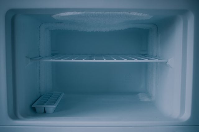 Close-Up Of Open Refrigerator